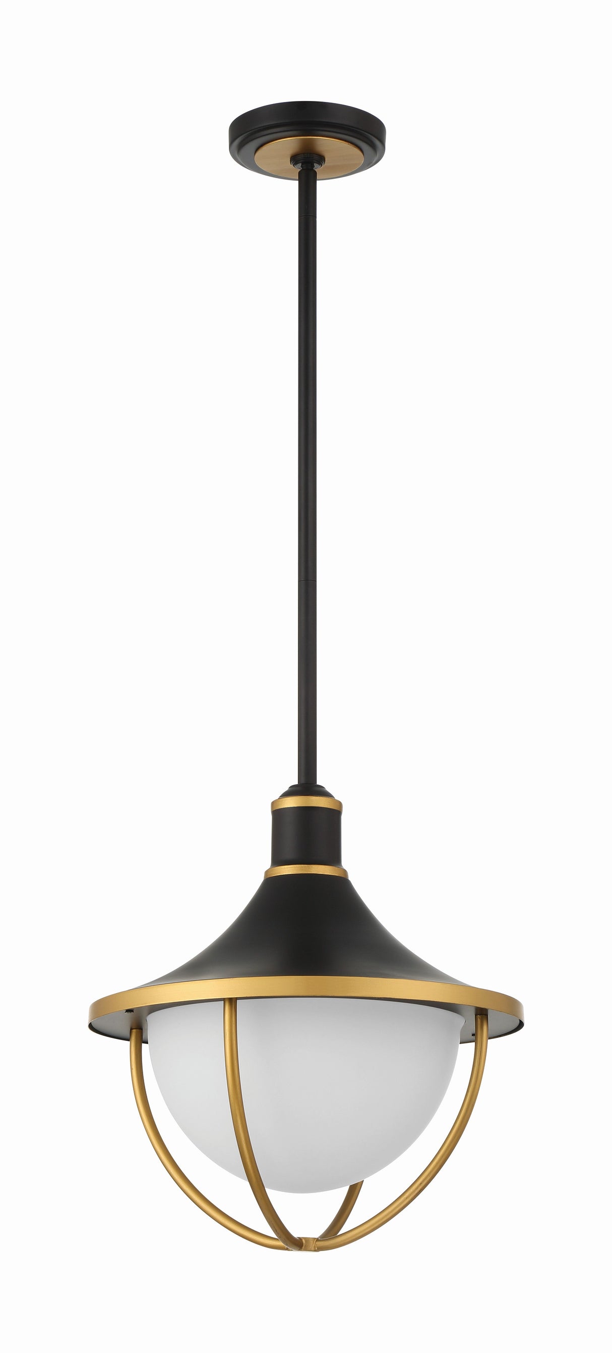 Atlas 3 Light Matte Black + Textured Gold Outdoor Pendant ATL-705-MK-TG