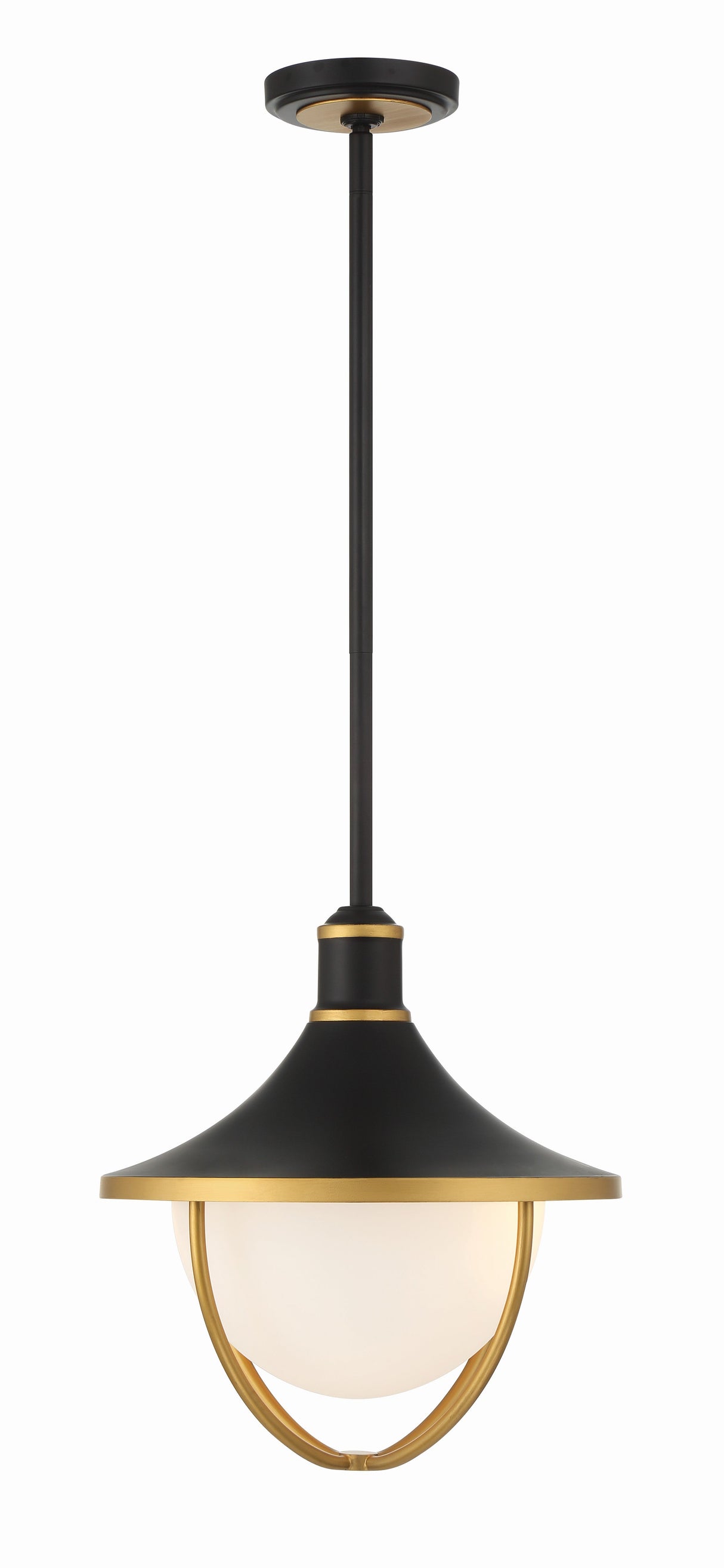 Atlas 3 Light Matte Black + Textured Gold Outdoor Pendant ATL-705-MK-TG