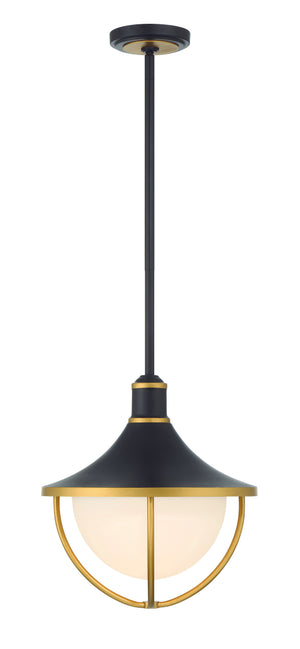 Atlas 3 Light Matte Black + Textured Gold Outdoor Pendant ATL-705-MK-TG