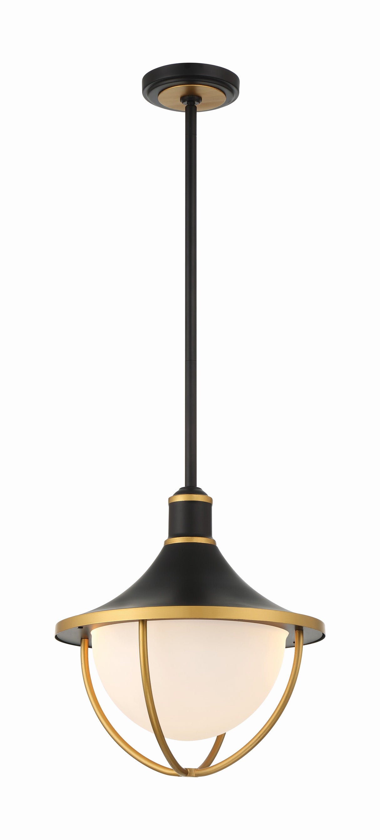 Atlas 3 Light Matte Black + Textured Gold Outdoor Pendant ATL-705-MK-TG