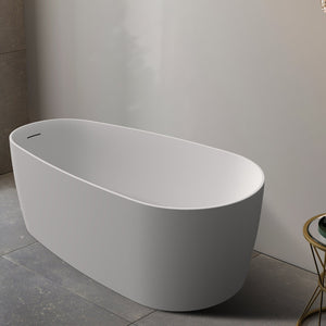 Olivia 59" Acrylic Freestanding Tub With Internal Drain