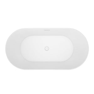 Porter 61" Acrylic Oval Tub in Matte White
