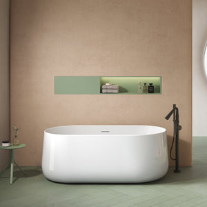 Porter 61" Acrylic Oval Tub in Gloss White
