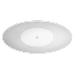 Noelani 66" Acrylic Freestanding Tub with Integral Drain in Matte Black