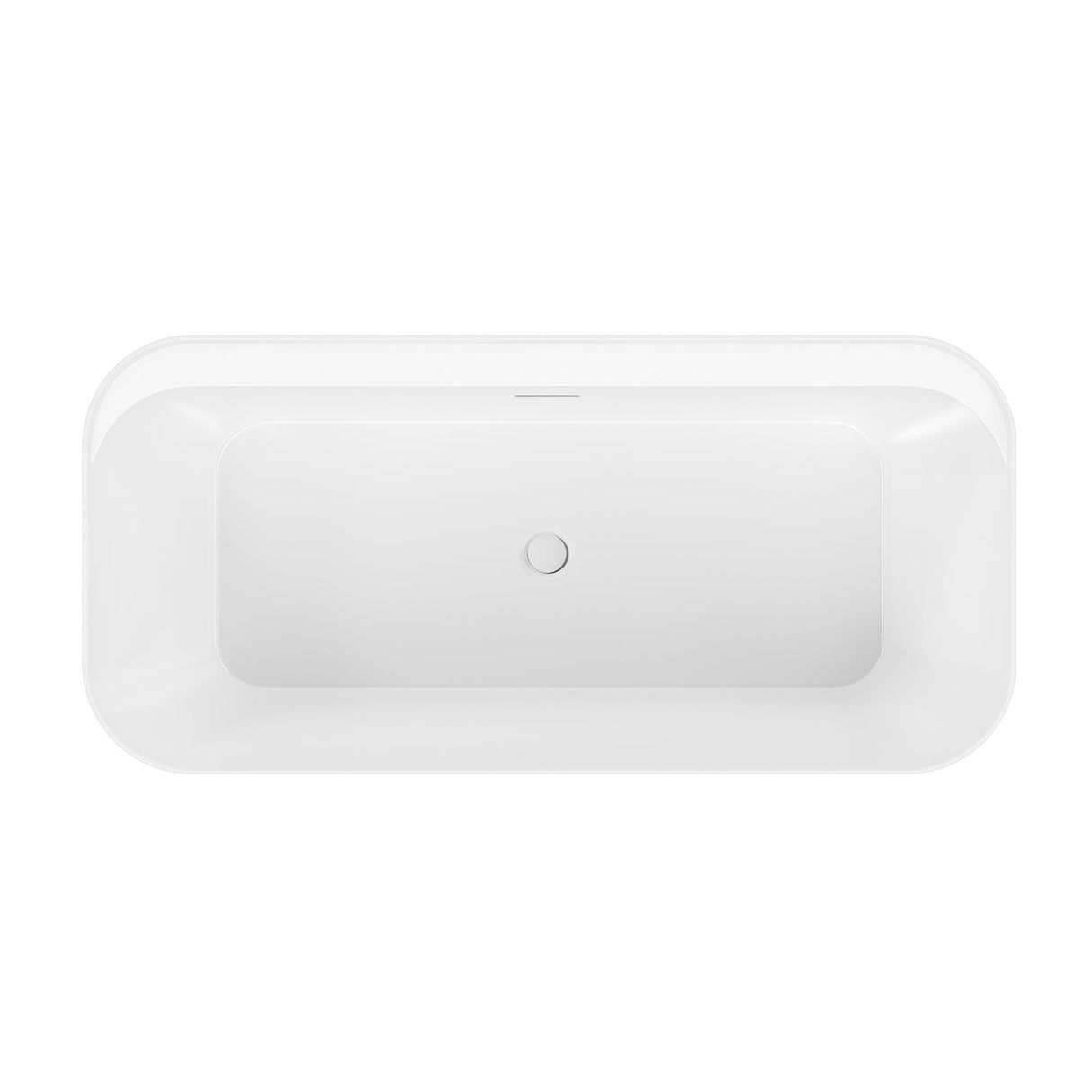 Tambora 67" Acrylic Rectangular Tub in Matte White