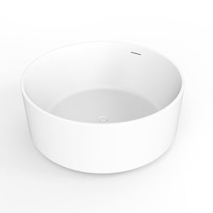Xandra 55" Acrylic Freestanding Round Tub With Internal Drain