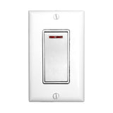 Amba Products Controller ATW-S-W Pilot Light Switch - 1.25 x 1.75 x 3 in. - White Finish