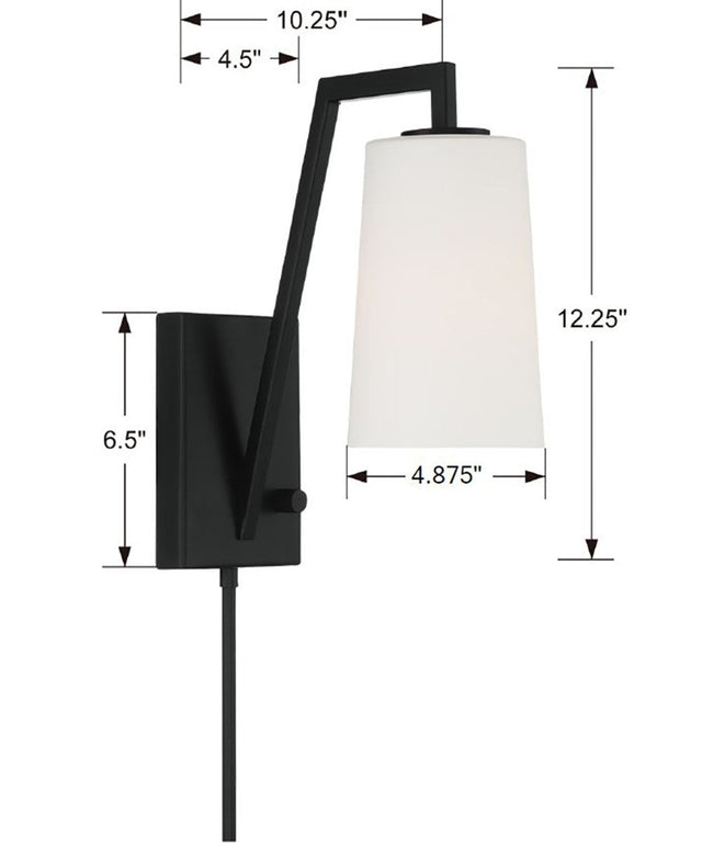 Avon 1 Light Aged Brass Task Sconce AVO-B4201-AG
