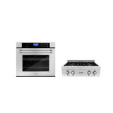 ZLINE Kitchen Package with 30 in. Stainless Steel Rangetop and 30 in. Single Wall Oven (2KP-RTAWS30)