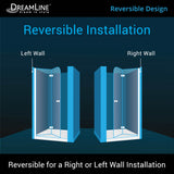 DreamLine Aqua Fold 36 in. D x 36 in. W x 74 3/4 in. H Frameless Bi-Fold Shower Door in Chrome with White Acrylic Base Kit