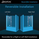 DreamLine Aqua Fold 36 in. W x 58 in. H Frameless Bi-Fold Tub Door in Chrome