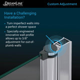 DreamLine Aqua Fold 56-60 in. W x 58 in. H Frameless Bi-Fold Tub Door with Extender Panel in Chrome