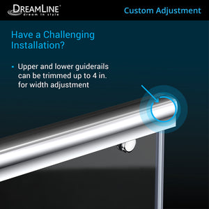 DreamLine Charisma 56-60 in. W x 76 in. H Frameless Bypass Sliding Shower Door in Brushed Nickel