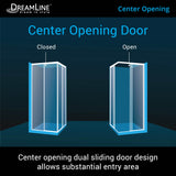 DreamLine Cornerview 34 1/2 in. D x 34 1/2 in. W x 72 in. H Framed Sliding Shower Enclosure in Satin Black