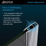 DreamLine Elegance-LS 39 3/4 - 41 3/4 in. W x 72 in. H Frameless Pivot Shower Door in Chrome