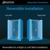 DreamLine Elegance 37 1/4 - 39 1/4 in. W x 72 in. H Frameless Pivot Shower Door in Chrome