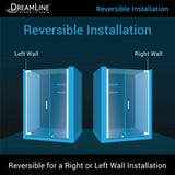DreamLine Elegance 56 1/4 - 58 1/4 in. W x 72 in. H Frameless Pivot Shower Door in Brushed Nickel