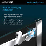 DreamLine Enigma Air 44-48 in. W x 76 in. H Frameless Sliding Shower Door in Brushed Stainless Steel