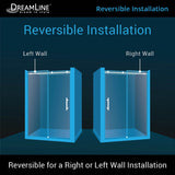 DreamLine Enigma Air 44-48 in. W x 76 in. H Frameless Sliding Shower Door in Brushed Stainless Steel
