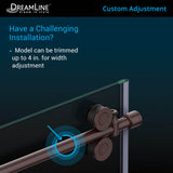 DreamLine Enigma-XO 34 1/2 in. D x 50-54 in. W x 76 in. H Frameless Shower Enclosure in Oil Rubbed Bronze Stainless Steel