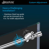 DreamLine Enigma-X 44-48 in. W x 76 in. H Clear Sliding Shower Door in Satin Black
