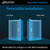 DreamLine Enigma-X 32 1/2 in. D x 48 3/8 in. W x 76 in. H Clear Sliding Shower Enclosure in Oil Rubbed Bronze