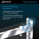 DreamLine Essence-H 56-60 in. W x 76 in. H Semi-Frameless Bypass Shower Door in Brushed Nickel and Gray Glass