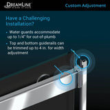 DreamLine Essence 44-48 in. W x 76 in. H Frameless Bypass Shower Door in Chrome