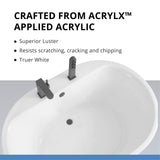 DreamLine Caribbean 66 in. L x 23 in. H White Acrylic Freestanding Bathtub