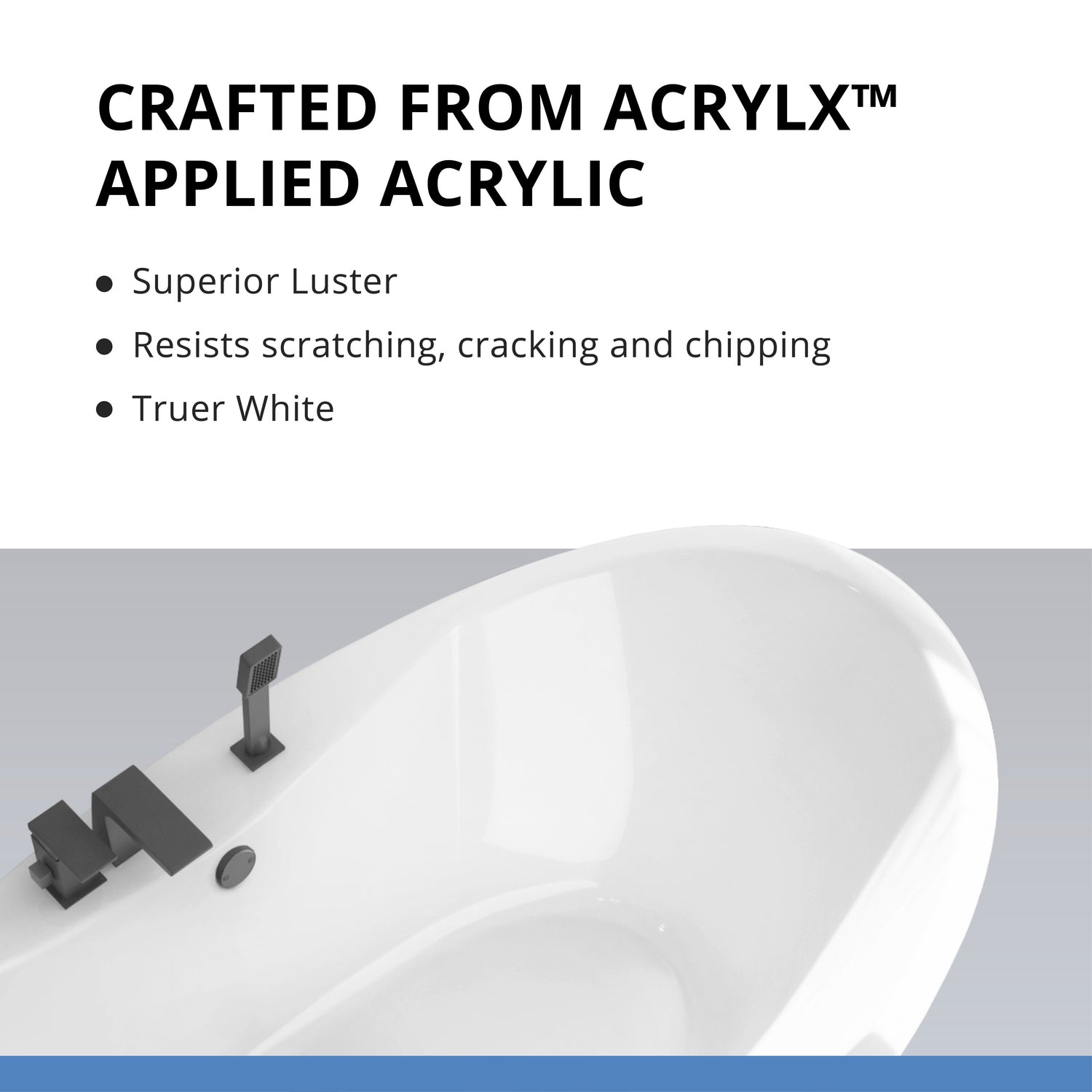 DreamLine Caspian 60 in. L x 27 in. H White Acrylic Freestanding Bathtub