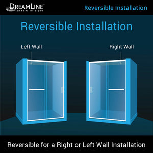 DreamLine Infinity-Z 32 in. D x 54 in. W x 74 3/4 in. H Clear Sliding Shower Door in Oil Rubbed Bronze and Center Drain Black Base