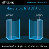 DreamLine Linea Two Adjacent Frameless Shower Screens 34 in. W x 72 in. H each, Open Entry Design in Chrome