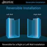 DreamLine Linea 34 in. W x 72 in. H Frameless Shower Screen in Satin Black