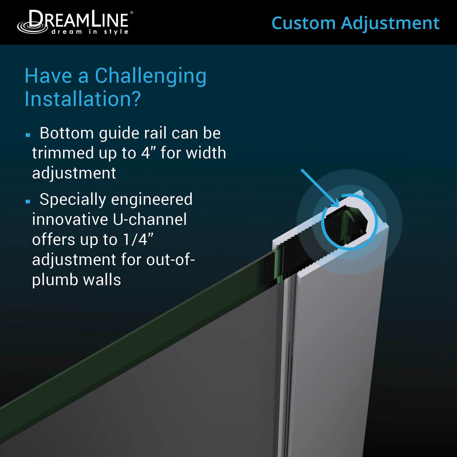 DreamLine Mirage-X 44-48 in. W x 72 in. H Frameless Sliding Shower Door in Chrome; Left Wall Installation