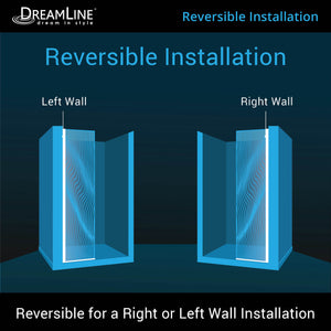 DreamLine Platinum Linea Surf 34 in. W x 72 in. H Single Panel Frameless Shower Screen in Polished Stainless Steel