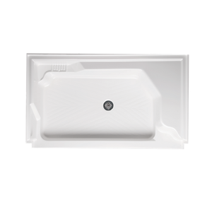 Americh A4836STSR-BI 48" x 36" Single Threshold w/ Right Hand Seat Shower Base - Biscuit