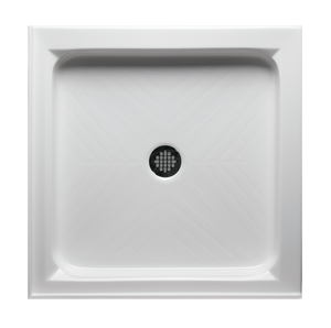 Americh A3636DT-BI 36" x 36" Double Threshold Shower Base - Biscuit