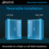 DreamLine Unidoor Plus 30 1/2 - 31 in. W x 72 in. H Frameless Hinged Shower Door in Oil Rubbed Bronze