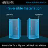 DreamLine Unidoor 25 in. W x 72 in. H Frameless Hinged Shower Door in Satin Black