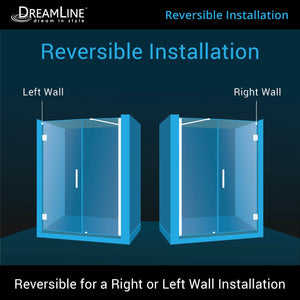 DreamLine Unidoor 53-54 in. W x 72 in. H Frameless Hinged Shower Door with Support Arm in Brushed Nickel
