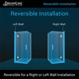 DreamLine Unidoor-X 33 3/8 in. W x 30 in. D x 72 in. H Frameless Hinged Shower Enclosure in Chrome