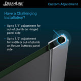 DreamLine Unidoor-X 60 in. W x 36 3/8 in. D x 72 in. H Frameless Hinged Shower Enclosure in Oil Rubbed Bronze