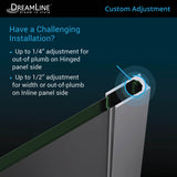 DreamLine Unidoor-X 58-58 1/2 in. W x 72 in. H Frameless Hinged Shower Door in Oil Rubbed Bronze