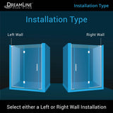DreamLine Unidoor-X 54 1/2-55 in. W x 72 in. H Frameless Hinged Shower Door in Oil Rubbed Bronze