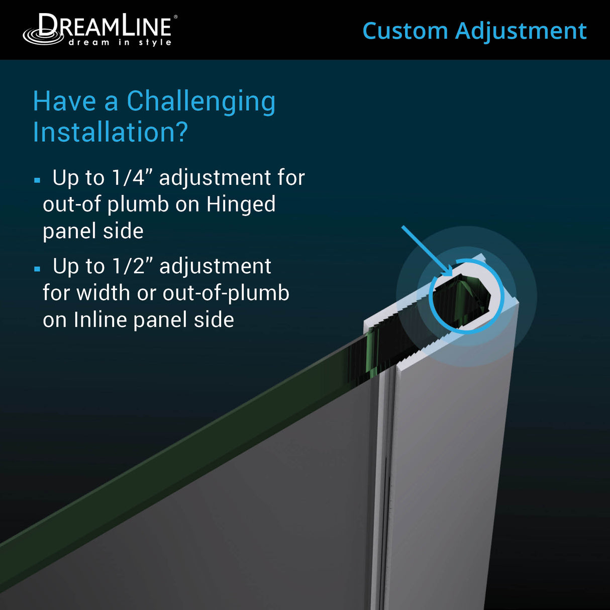 DreamLine Unidoor-X 42 1/2-43 in. W x 72 in. H Frameless Hinged Shower Door in Chrome