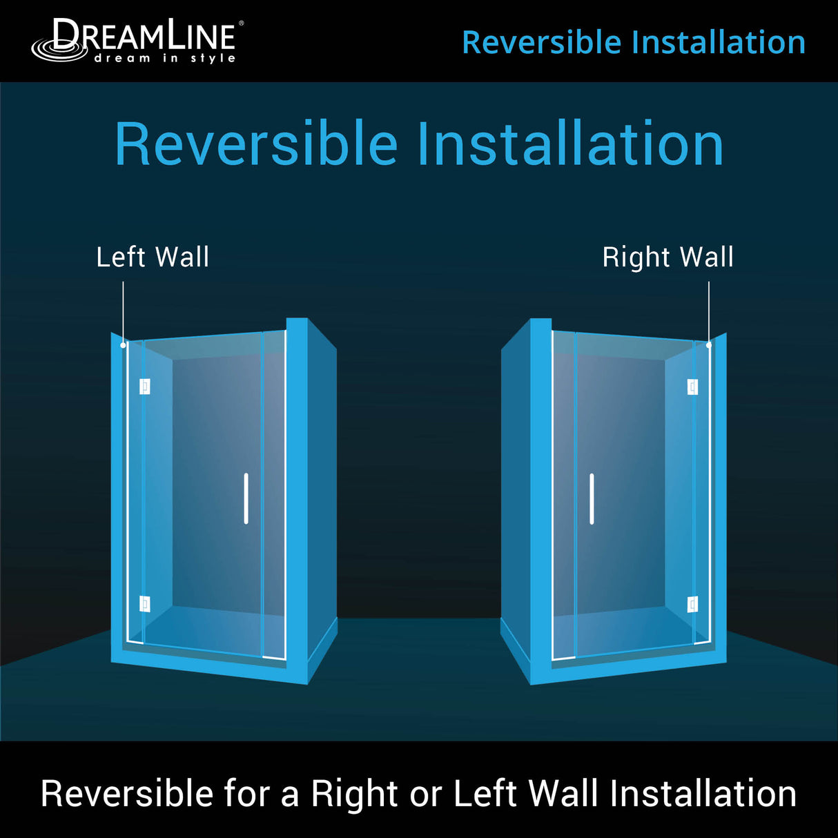 DreamLine Unidoor-X 42 1/2-43 in. W x 72 in. H Frameless Hinged Shower Door in Chrome