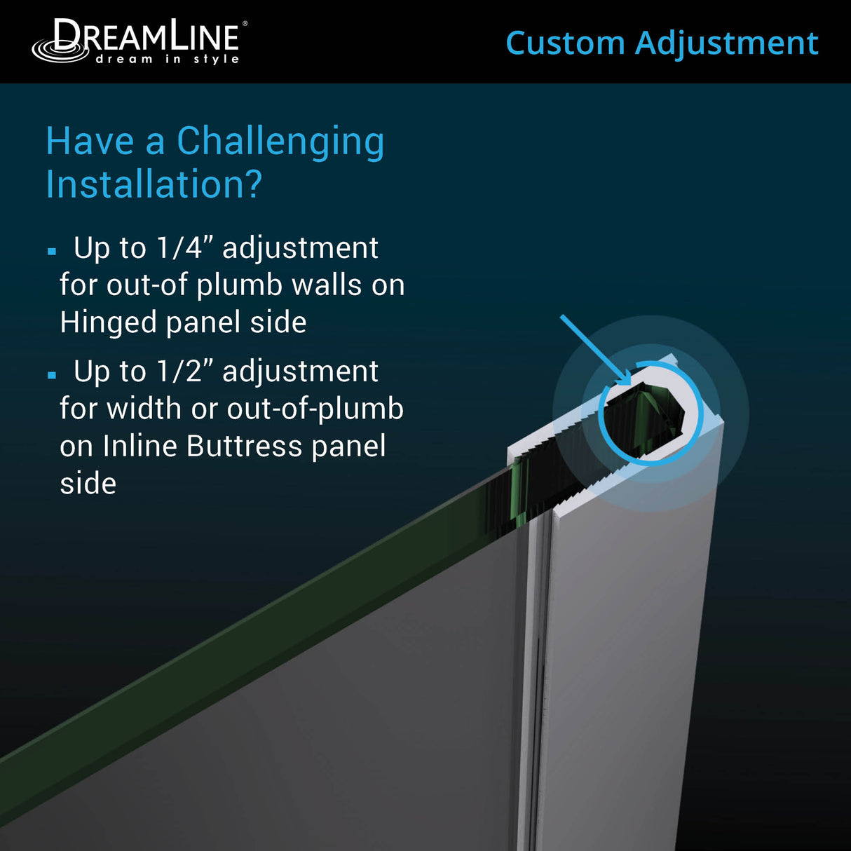 DreamLine Unidoor-X 72-72 1/2 in. W x 72 in. H Frameless Hinged Shower Door in Oil Rubbed Bronze