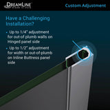 DreamLine Unidoor-X 72-72 1/2 in. W x 72 in. H Frameless Hinged Shower Door in Oil Rubbed Bronze