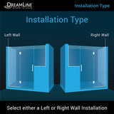 DreamLine Unidoor-X 72-72 1/2 in. W x 72 in. H Frameless Hinged Shower Door in Chrome