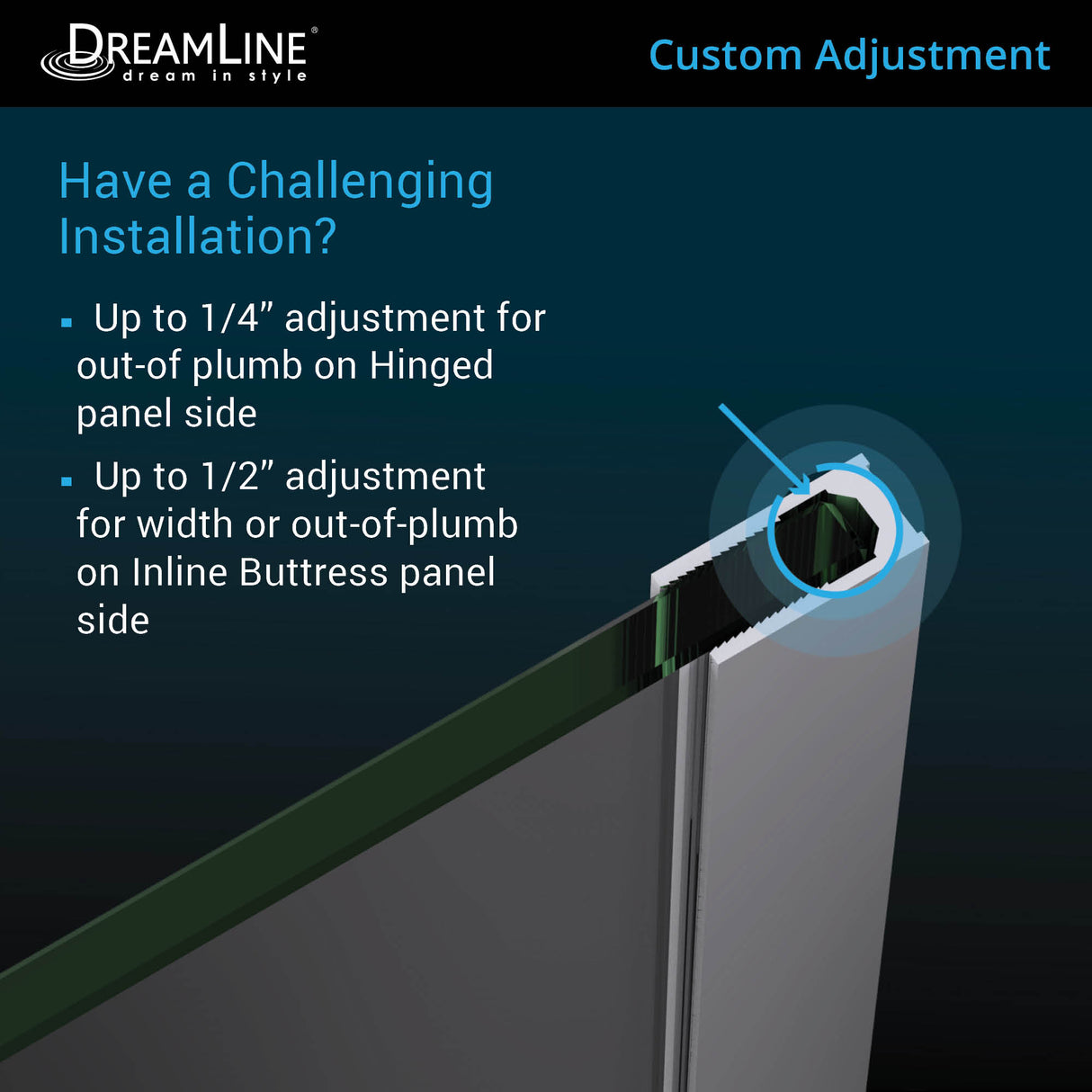 DreamLine Unidoor-X 63-63 1/2 in. W x 72 in. H Frameless Hinged Shower Door in Brushed Nickel